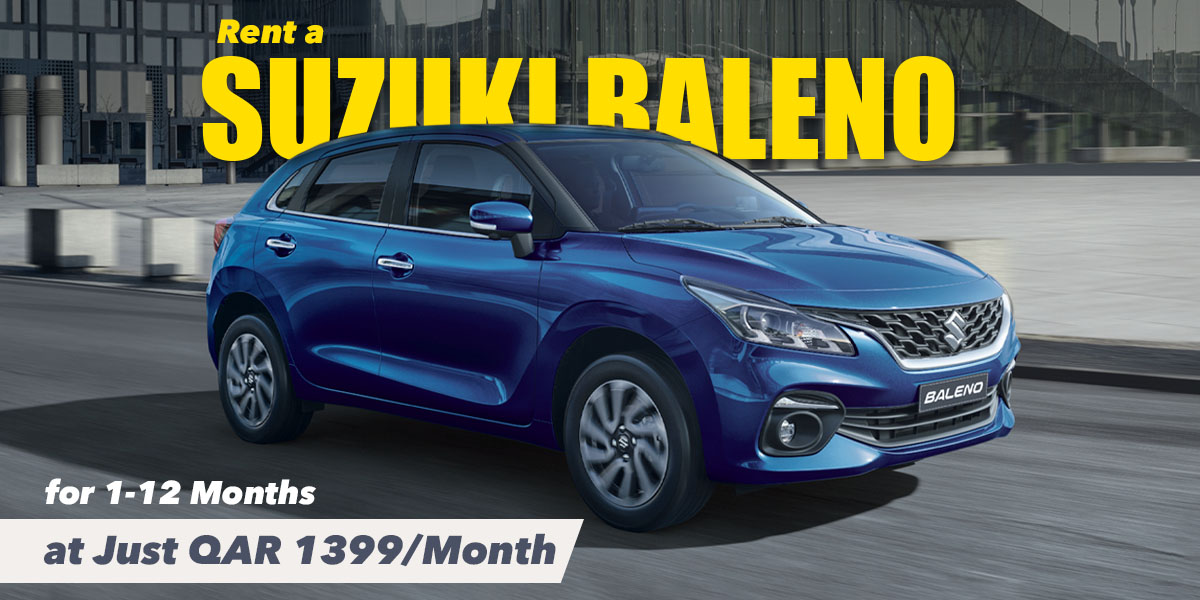 Flat Rate, Full Freedom: Rent a Suzuki Baleno for 1-12 Months at Just QAR 1399/Month - Offer Ends Today!